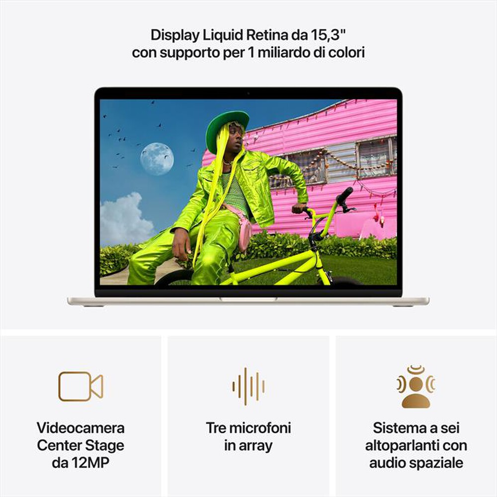 Immagine del prodotto APPLE - MacBook Air 15" M5 Core 10 CPU 10 GPU 16GB 512GB-Galassia