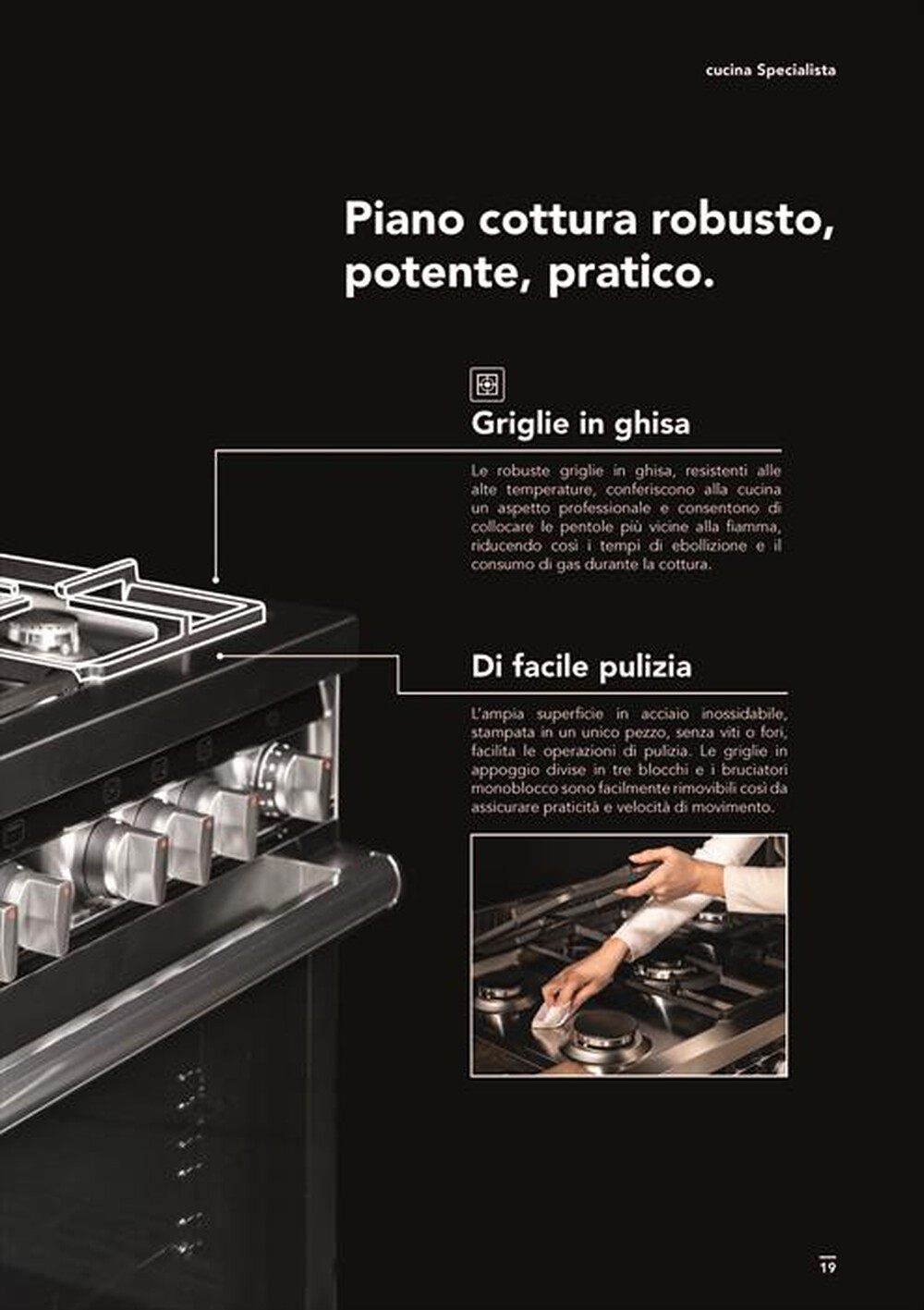Immagine del prodotto GLEM GAS - Cucina a gas ST965MI Classe A+-INOX