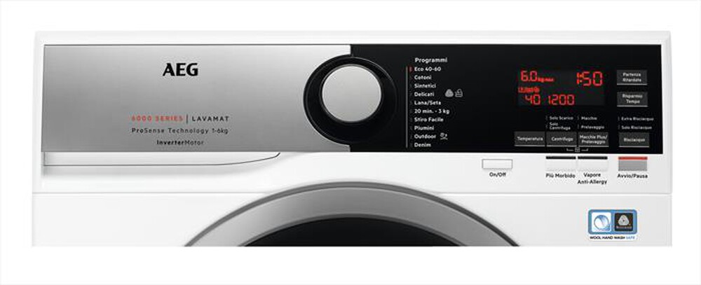 Immagine del prodotto AEG - Lavatrice slim L6SE62S 6 Kg Classe C-Bianco/Obl&ograve; Silver