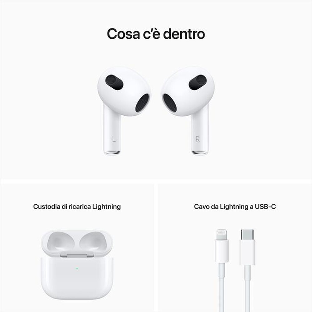 Immagine del prodotto APPLE - AIRPODS (3 GENERAZIONE) CON CUSTODIA LIGHTNING