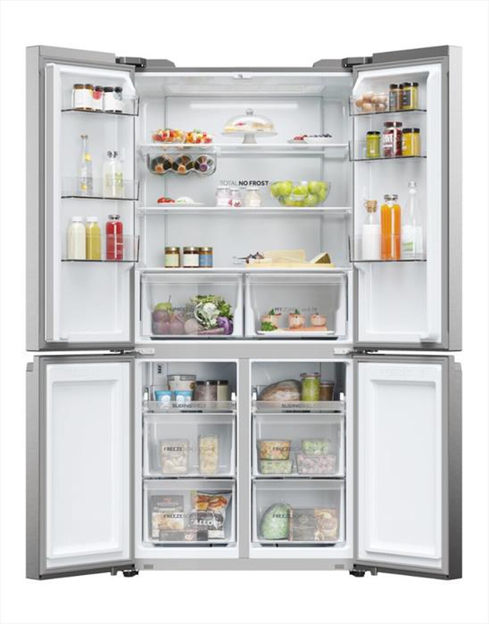 Immagine del prodotto HAIER - Frigorifero side by side HCR5919ENMP ClasseE 582lt-Platino, Acciaio inossidabile