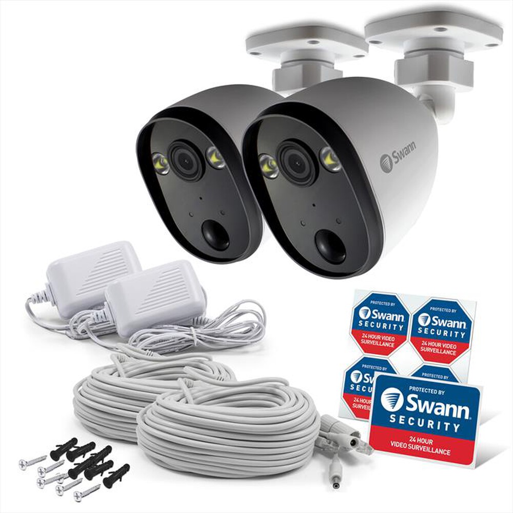 Immagine del prodotto SWANN - SPOTCAM FULL HD CON LUCE ESTERNO 2 PACK-White