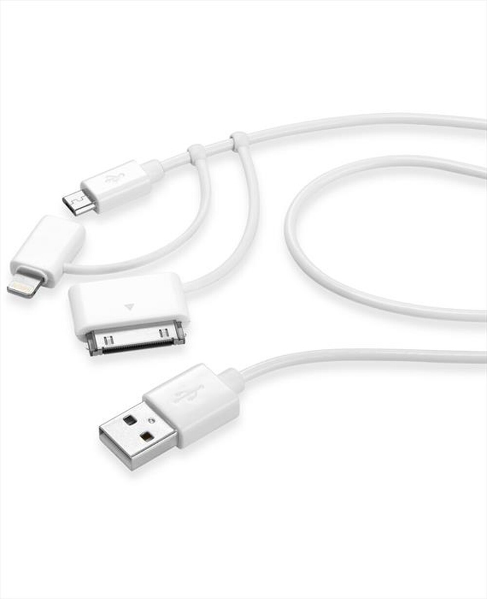 Immagine del prodotto CELLULARLINE - USBDATAC3IN1MFITAB-Bianco