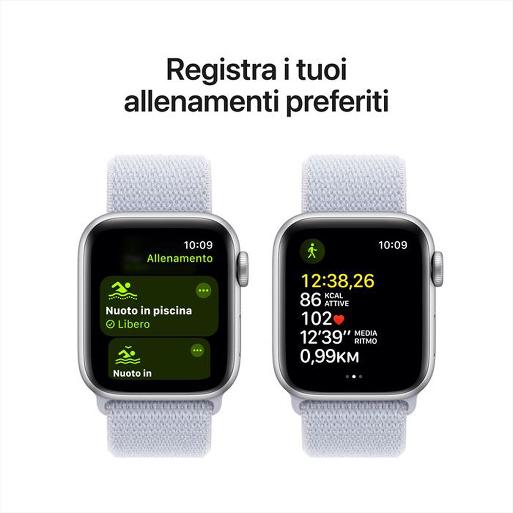 Immagine del prodotto APPLE - Watch SE GPS + Cellular 40mm Cassa Alluminio-Argento- Sport Loop Azzurro