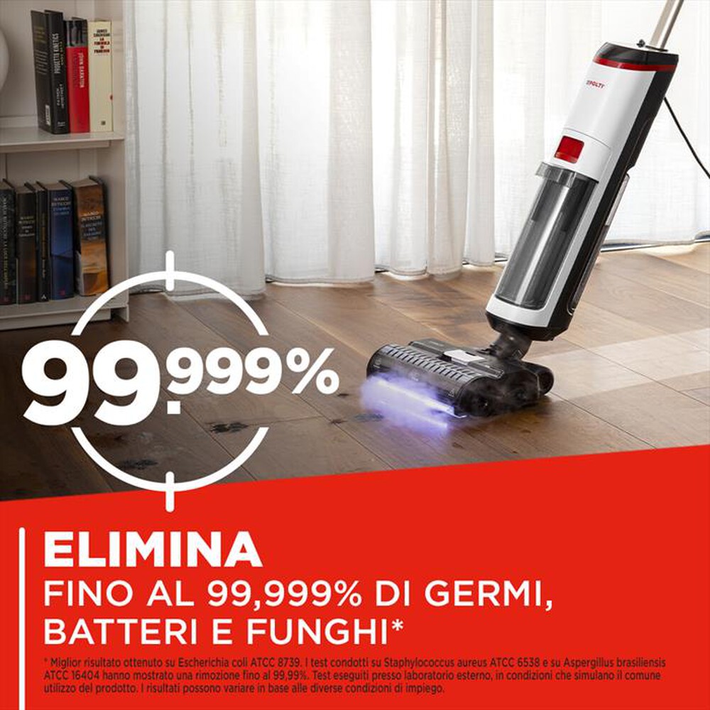 Immagine del prodotto POLTI - Lavapavimenti aspira/lava/igienizzaROLLYSTEAM WD10-bianco/nero