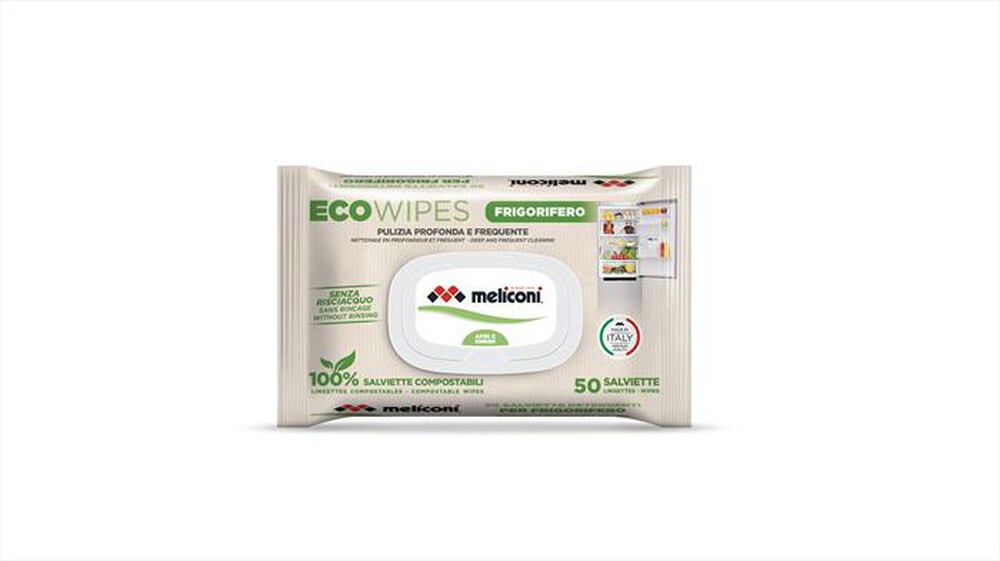 Immagine del prodotto MELICONI - Salviette detergenti ECO WIPES FRIGORIFERO-Viscosa compostabile