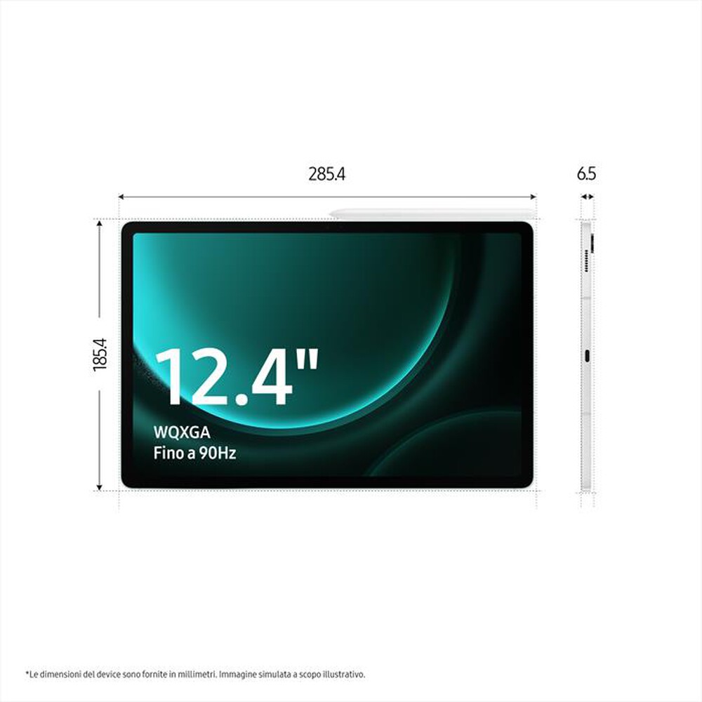 Immagine del prodotto SAMSUNG - Galaxy Tab S9 FE+ 8+128GB Wi-Fi-Gray