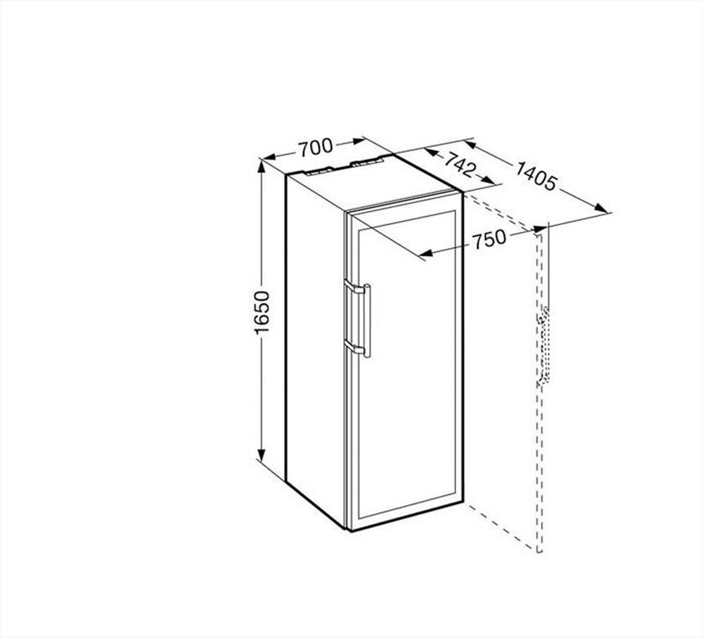 Immagine del prodotto LIEBHERR - Cantinetta WKES 4552-22 Classe F 201 bottiglie-Acciaio