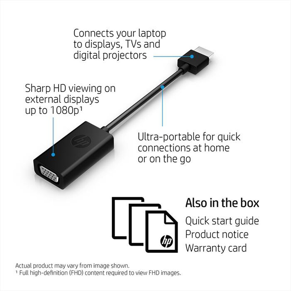 Immagine del prodotto HP - ADATTATORE HDMI A VGA-Nero