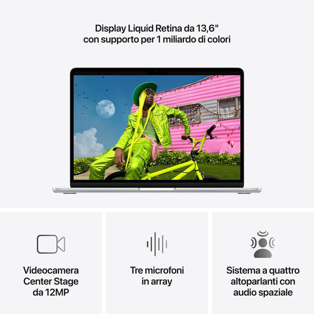Immagine del prodotto APPLE - MacBook Air 13" M5 Core 10 CPU 10 GPU 16GB 1TB SSD-Argento