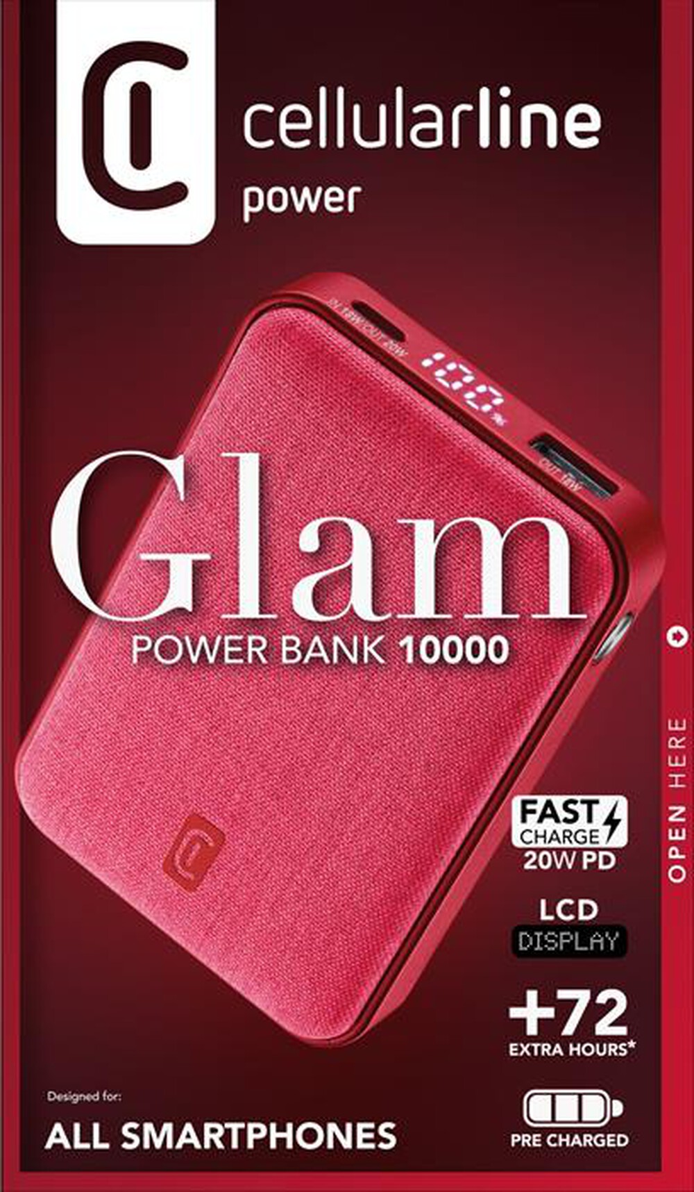 Immagine del prodotto CELLULARLINE - POWER BANK GLAM-Rosso