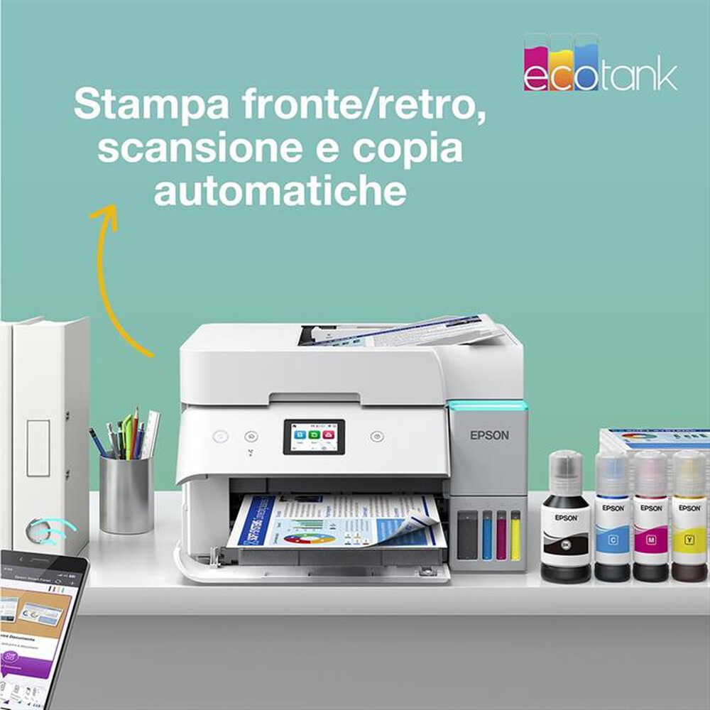 Immagine del prodotto EPSON - EcoTank ET-4956 Stampante Inkjet Multifunzione A4-Bianco