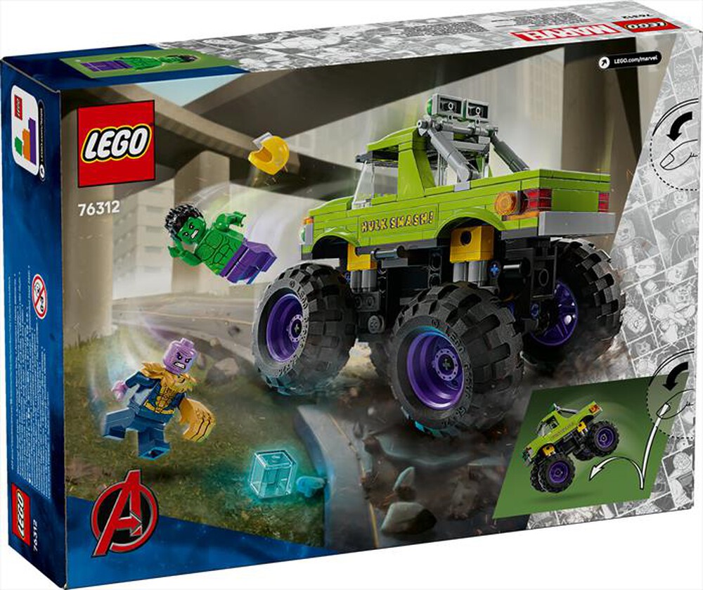Immagine del prodotto LEGO - SUPER HEROES MARVEL Truck di Hulk vs Thanos 76312