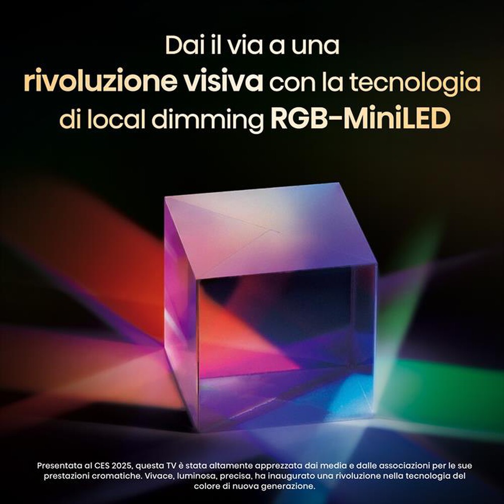 Immagine del prodotto HISENSE - Smart TV Mini LED RGB  4K 116" 116UXQ-Metallo
