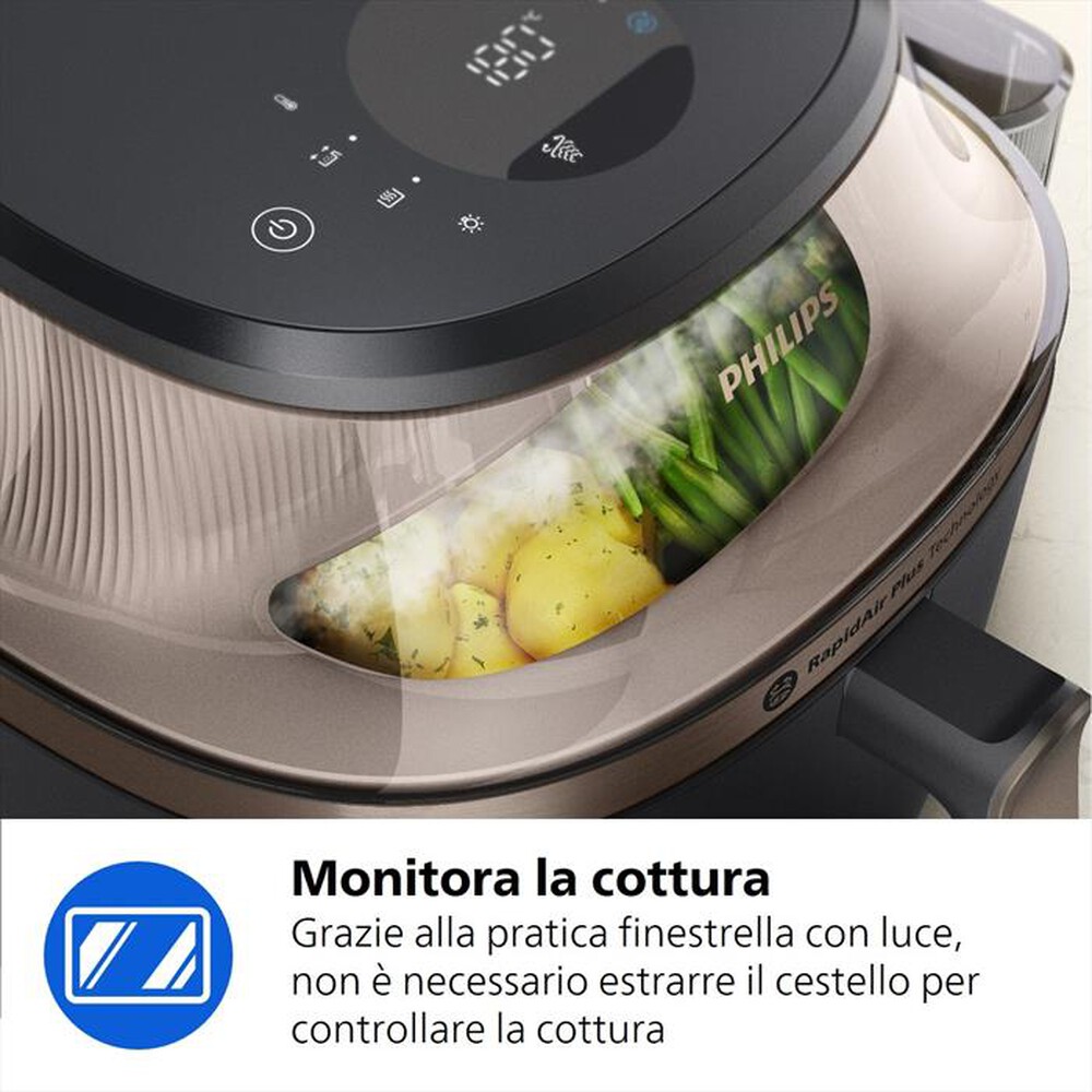 Immagine del prodotto PHILIPS - Friggitrice ad aria AIRFRYER SERIE 5000 NA543/00-Nero/Champagne