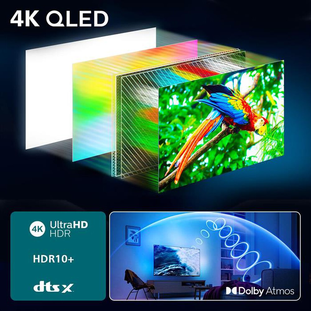 Immagine del prodotto PHILIPS - Smart TV QLED UHD 4K 50" 50PUS8510/12-Black