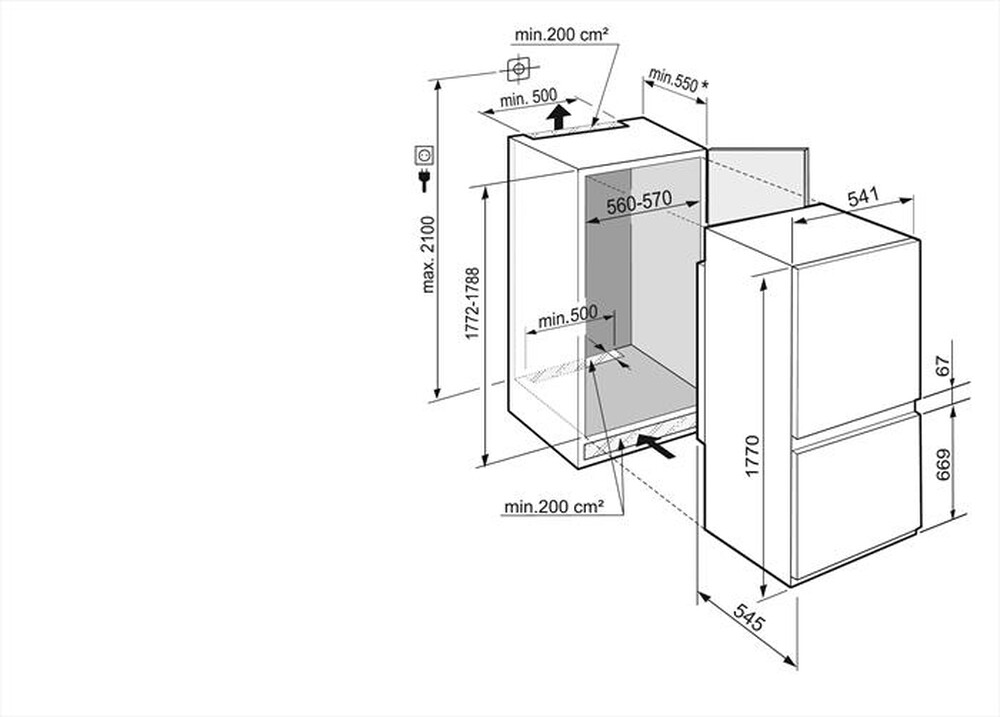 Immagine del prodotto LIEBHERR - Frigorifero incasso ICBNSE 5123 Classe E