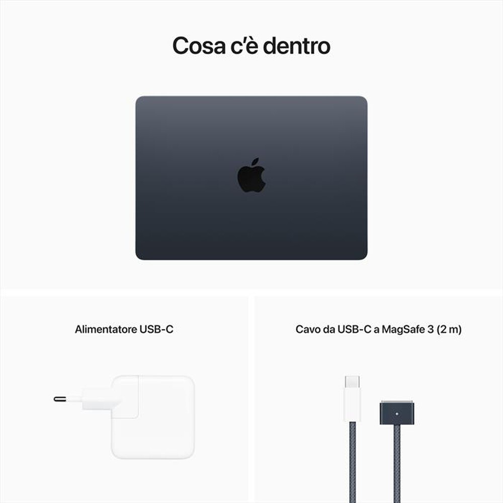 Immagine del prodotto APPLE - MacBook Air 13 M2 8-core CPU 8-core GPU 256GB SSD-Mezzanotte