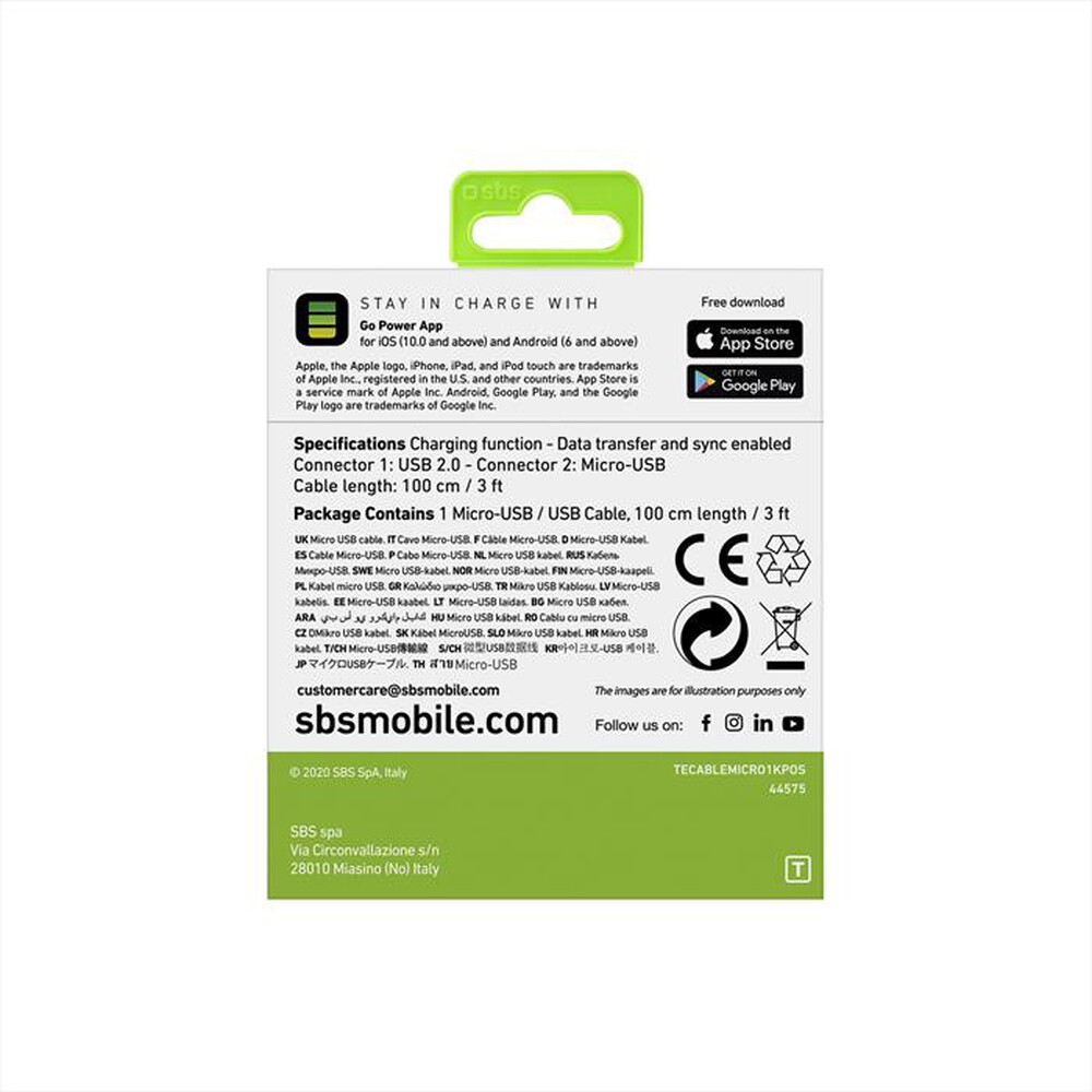 Immagine del prodotto SBS - TECABLEMICRO1KPOS-Nero
