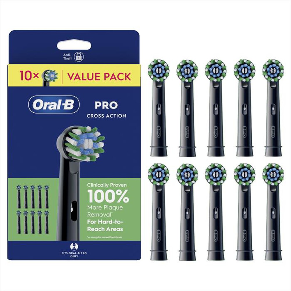 Immagine del prodotto ORAL-B - Testine Ricambio EB50BRX 10CT CROSSACTION ENG BOX-NERO