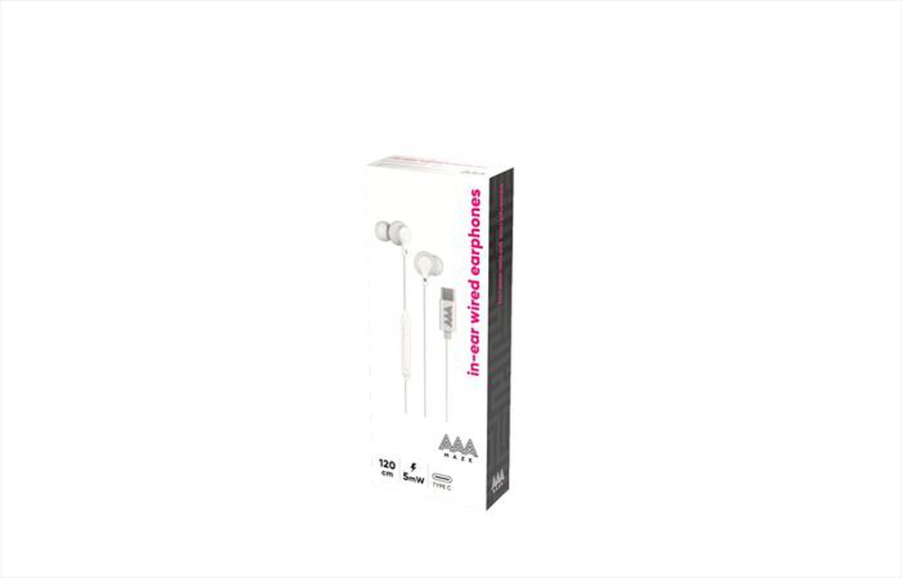 Immagine del prodotto AAAMAZE - AURICOLARI IN EAR BUD A FILO USB-C-Bianco