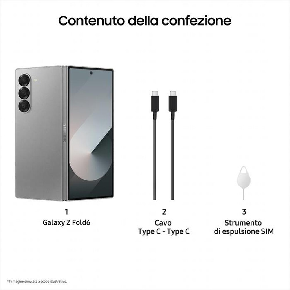 Immagine del prodotto SAMSUNG - Galaxy Z Fold6 12+512GB-Silver Shadow