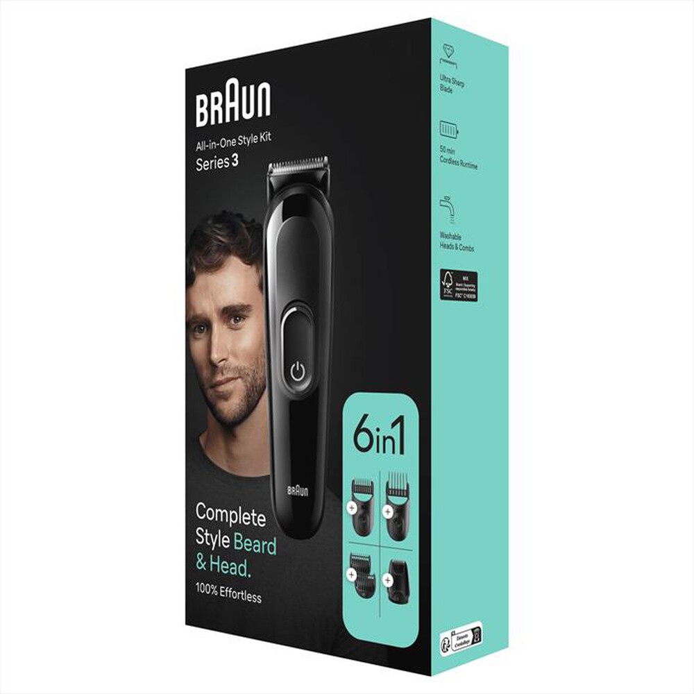 Immagine del prodotto BRAUN - Regolabarba MGK3410-NERO