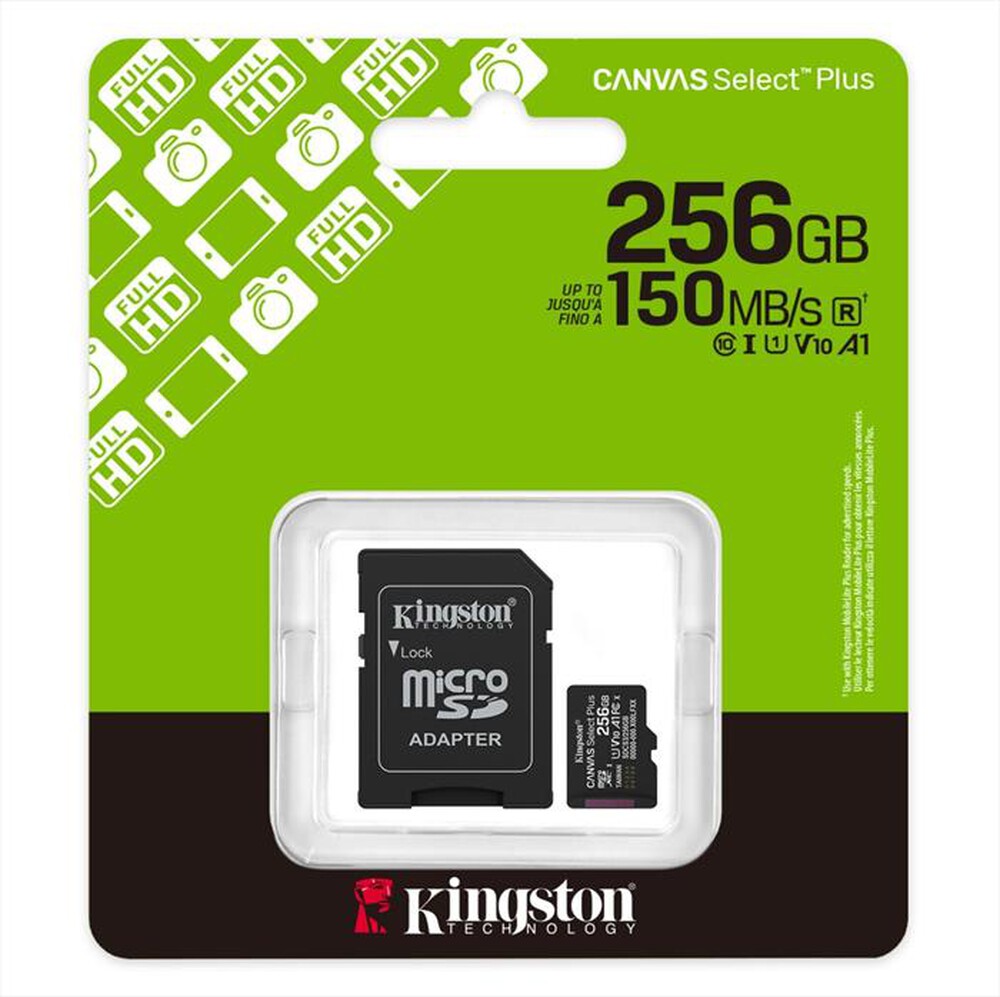 Immagine del prodotto KINGSTON - Scheda di memoria SDCS3/256GB-Nero