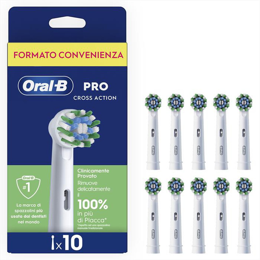 Immagine del prodotto ORAL-B - Testine ricambio EB50RX 10CT CROSSACTION ENG BOX-BIANCO