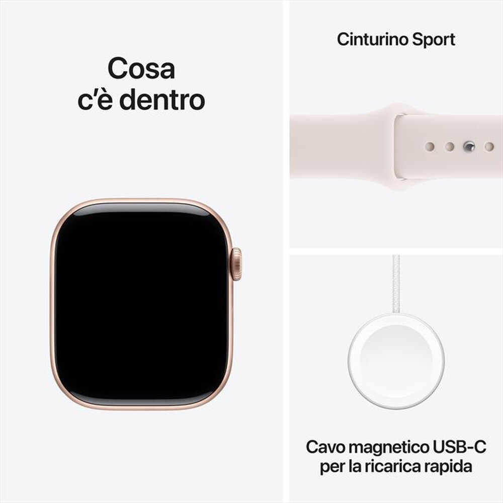 Immagine del prodotto APPLE - Watch Series 11 GPS + Cellular 46mm Alluminio-Oro Rosa - Band Rosa Fard M/L