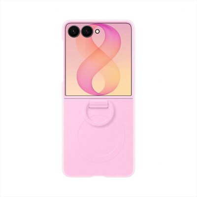 SAMSUNG - Custodia Silicone Ring Magnet per Galaxy Z Flip8-Pink