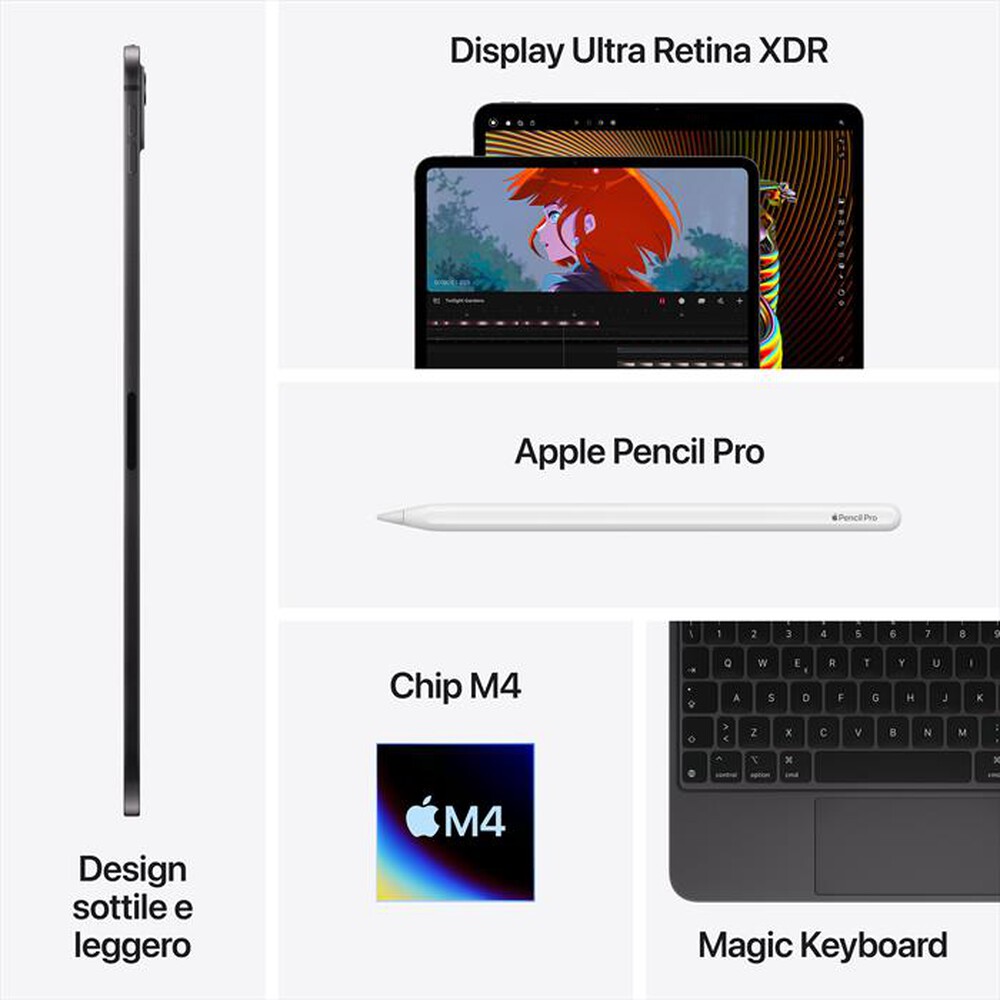 Immagine del prodotto APPLE - iPad Pro 13'' Wi-Fi + Cellular 256GB Standard glas-NeroSiderale