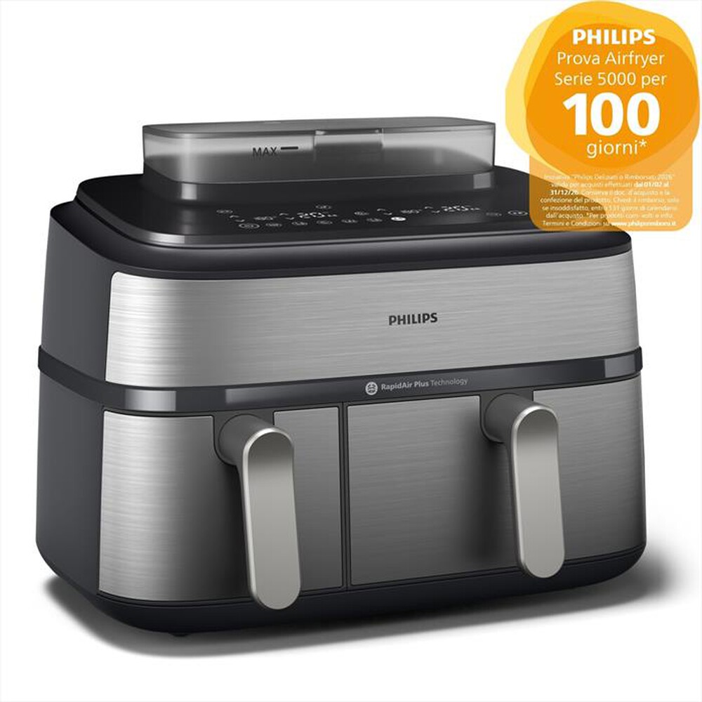 Immagine del prodotto PHILIPS - AIRFRYER SERIE 5000 DA 9L COTTURA VAPORE NA555/00-Inox