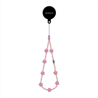 CASEME - Beads laccetto telefono, fiori-Rosa