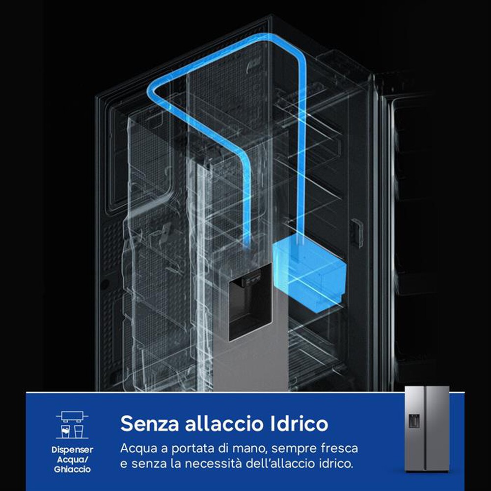 Immagine del prodotto SAMSUNG - Frigorifero side by side RS70F65KETEF Classe E-Inox
