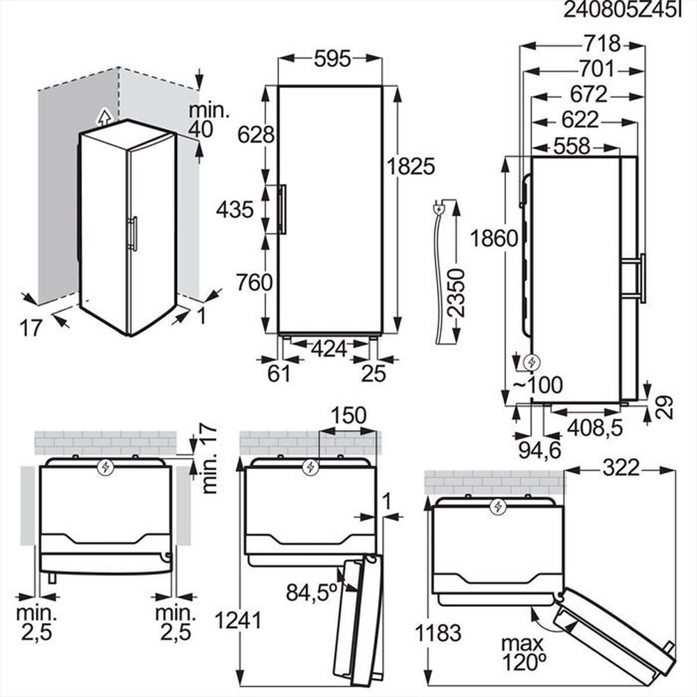 Immagine del prodotto ELECTROLUX - Congelatore verticale LUT6NE28W Classe E 279 lt-Bianco