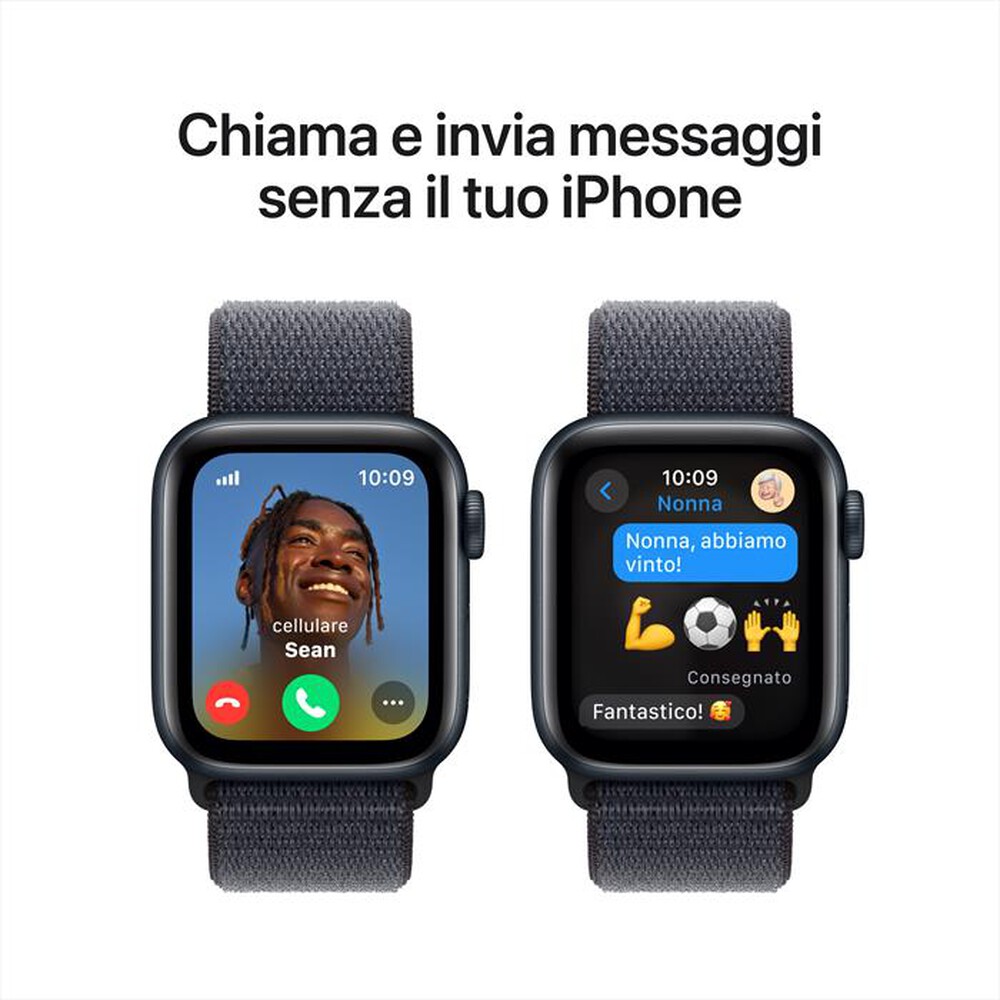 Immagine del prodotto APPLE - Watch SE GPS + Cellular 40mm Cassa Alluminio-Midnight - Sport Loop Ink