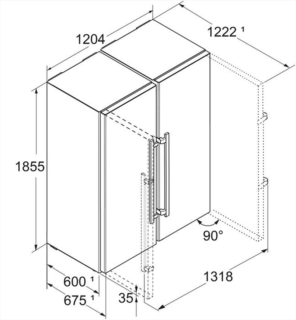 Immagine del prodotto LIEBHERR - Frigorifero side by side XRFBS 5295 Classe D-BlackSteel