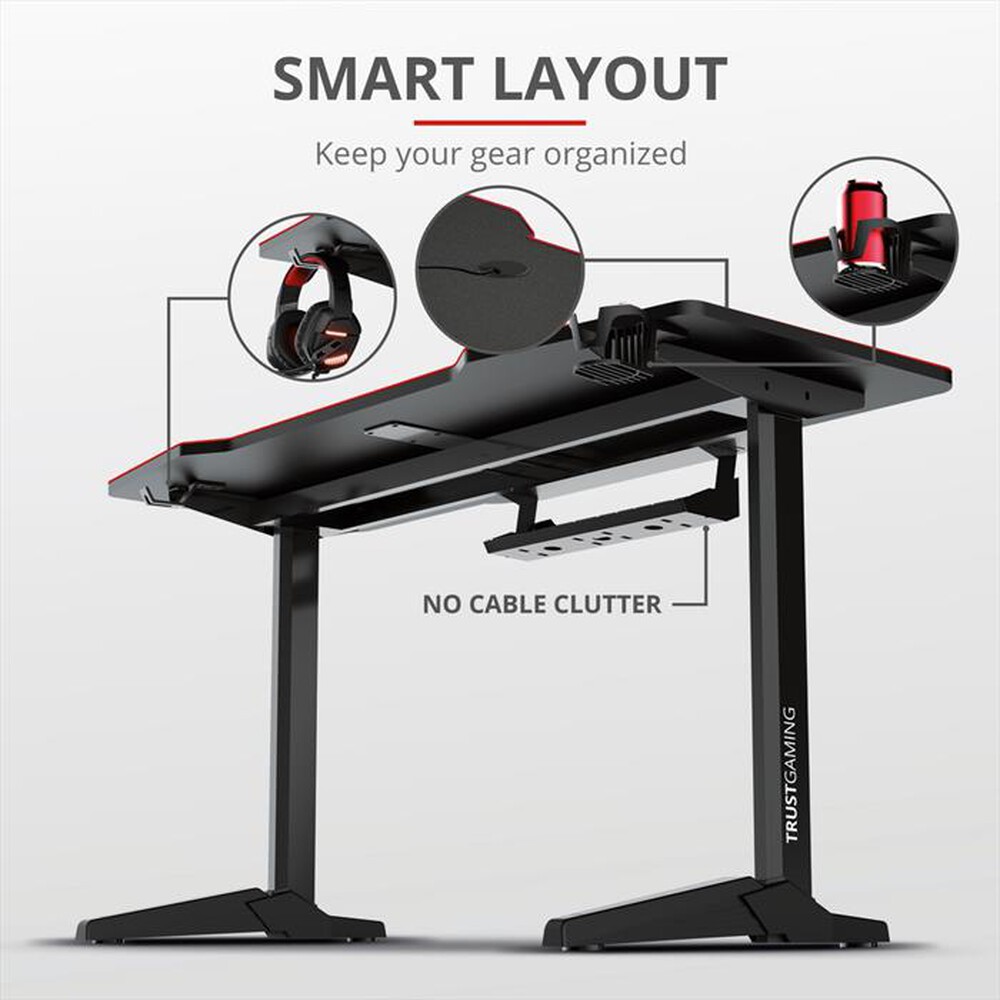 Immagine del prodotto TRUST - GXT1175 IMPERIUS XL GAMING DESK-Black