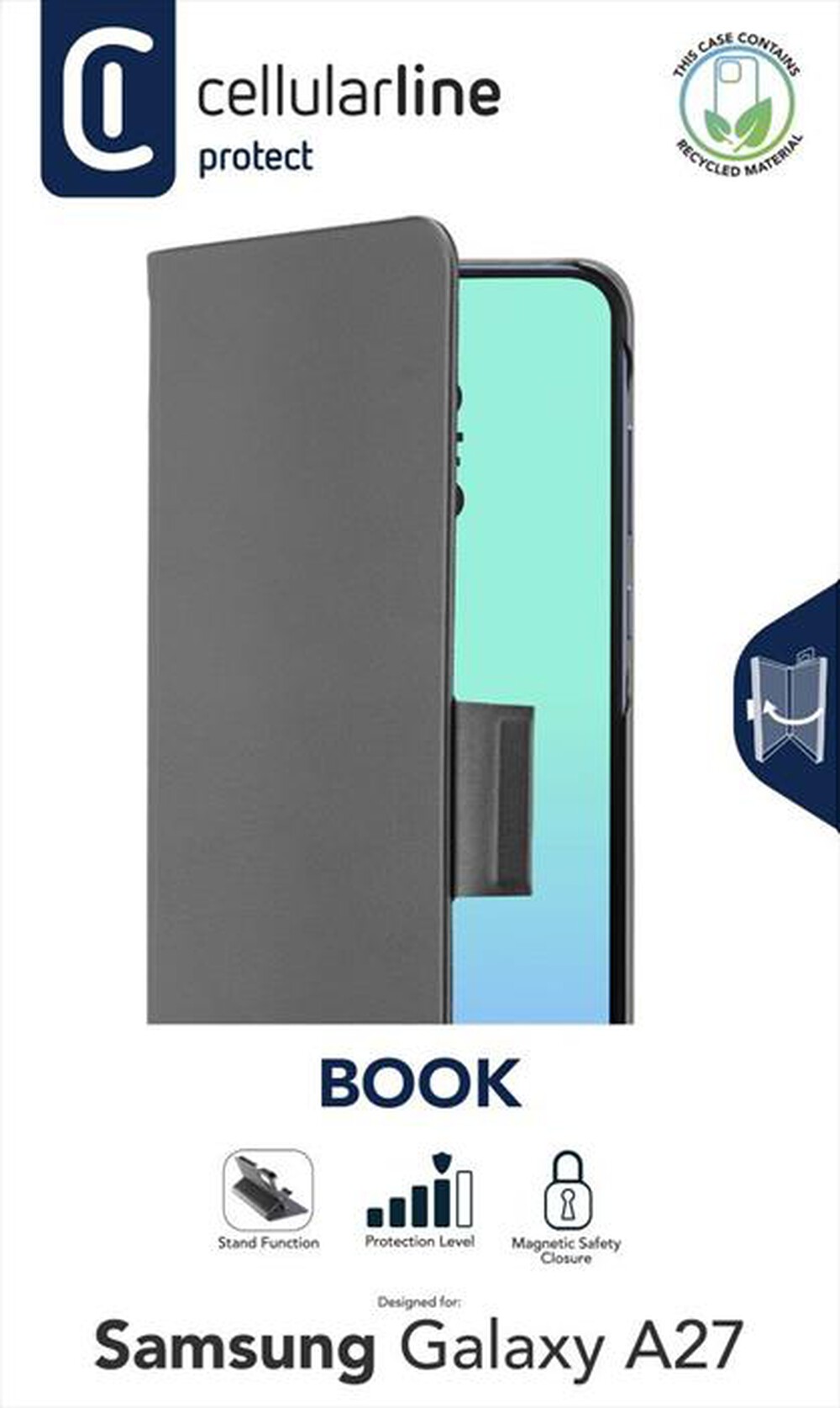 Immagine del prodotto CELLULARLINE - Custodia a libro BOOK 3 per Galaxy A27-Nero
