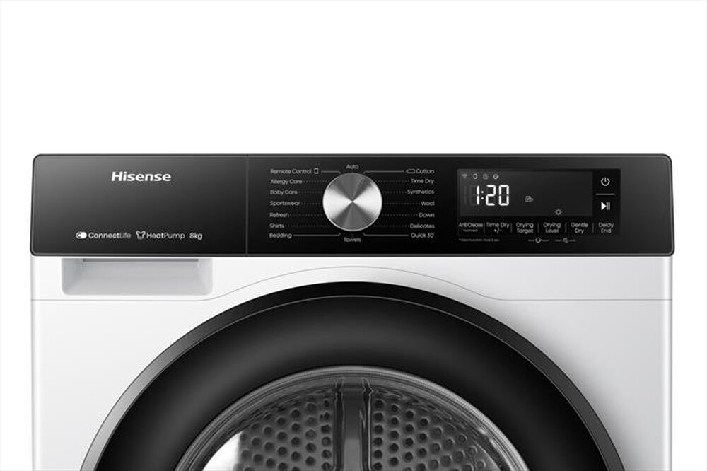 Immagine del prodotto HISENSE - Asciugatrice DH3S802BW2 8Kg Classe D-Bianco