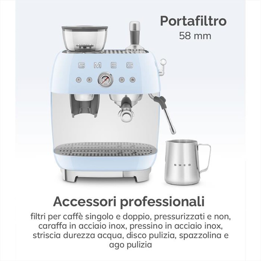 Immagine del prodotto SMEG - Macchina Caff&egrave; Espresso e macinacaff&egrave; EGF03WHEU-Bianco