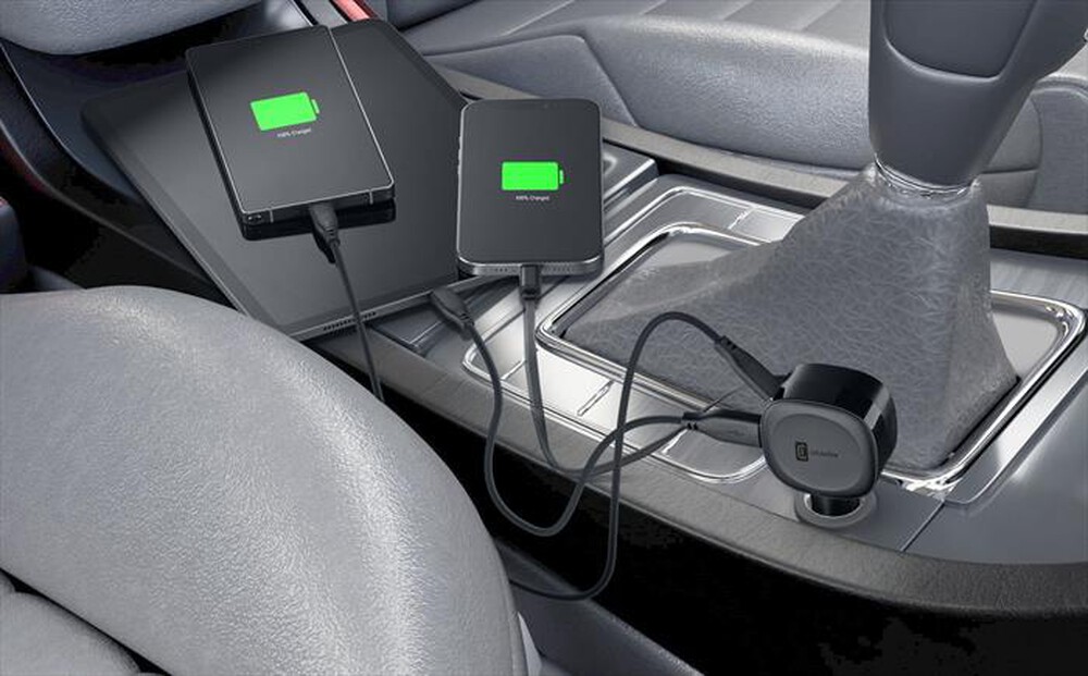 Immagine del prodotto CELLULARLINE - RETRACTABLE CAR CHARGER 65W-Nero