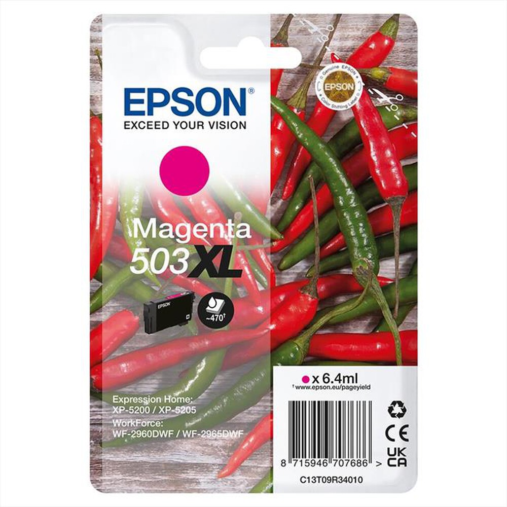 Immagine del prodotto EPSON - INK SERIE PEPERONCINI MAGENTA 503 STD-Magenta