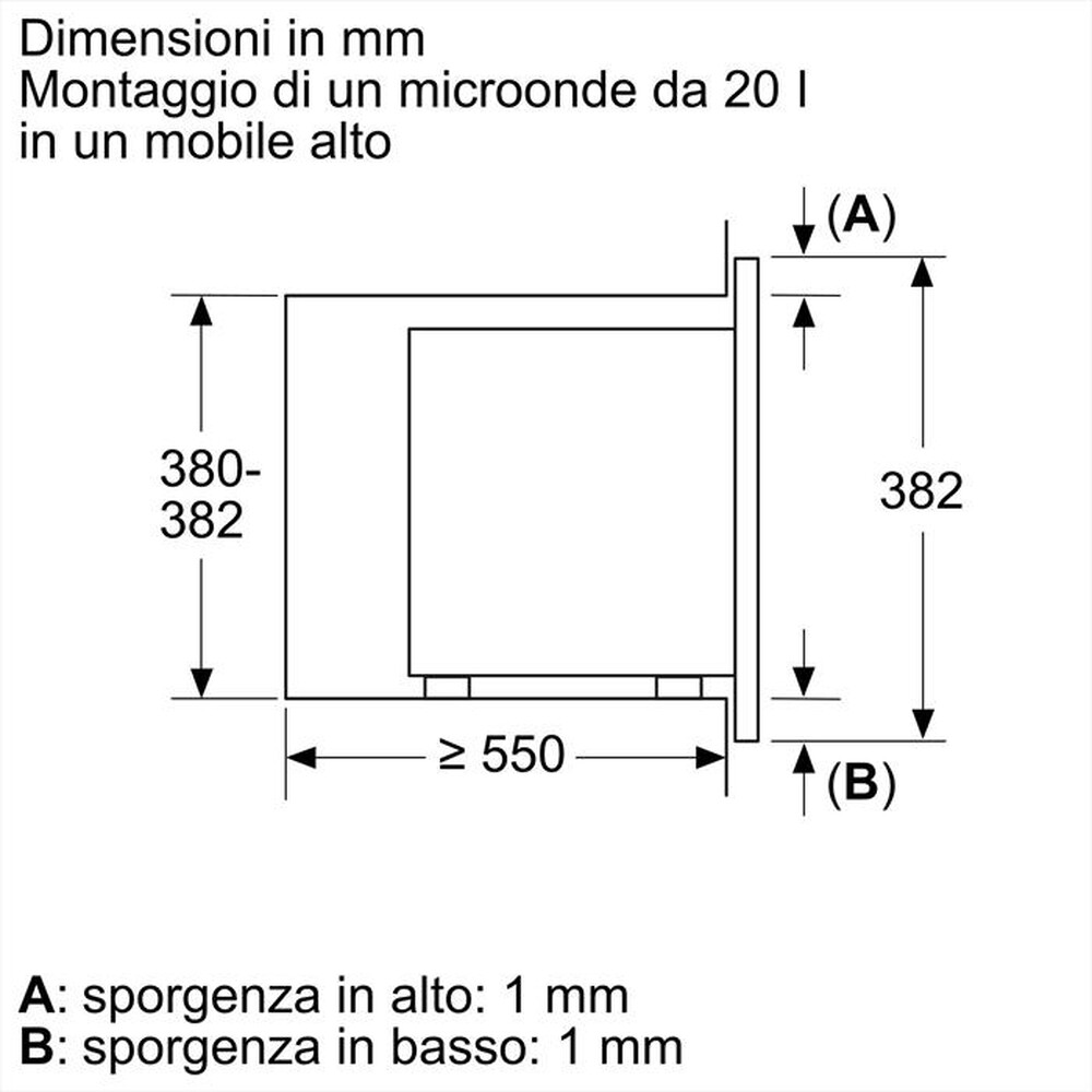 Immagine del prodotto BOSCH - Microonde da incasso BFL623MB4-Nero
