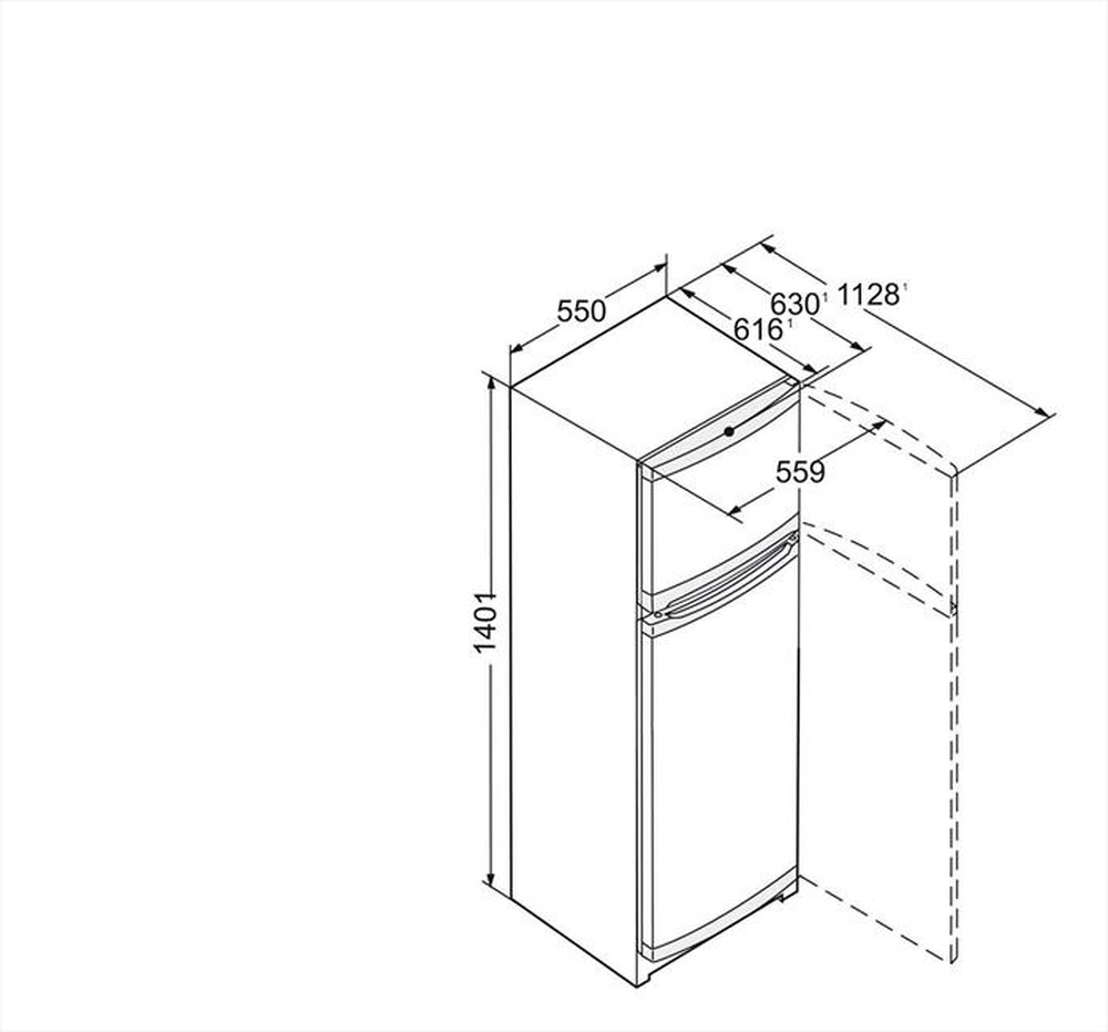 Immagine del prodotto LIEBHERR - Frigorifero 2 porte CTEL 2531-21 Classe F 241lt-Acciaio