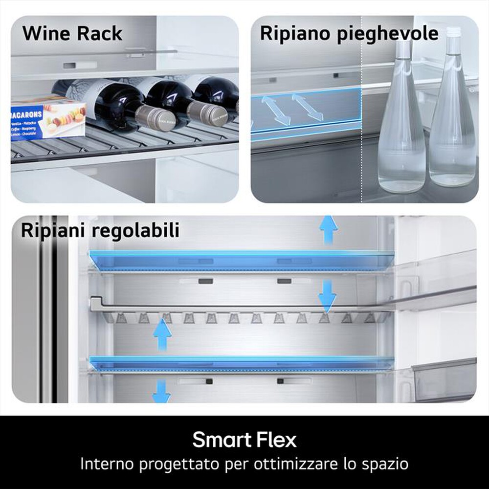 Immagine del prodotto LG - Frigorifero combinato GBBS322APY Classe A 375lt-Argento