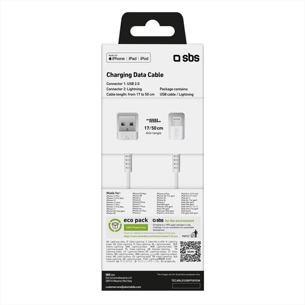 Immagine del prodotto SBS - TECABLEUSBIP589SW-Bianco