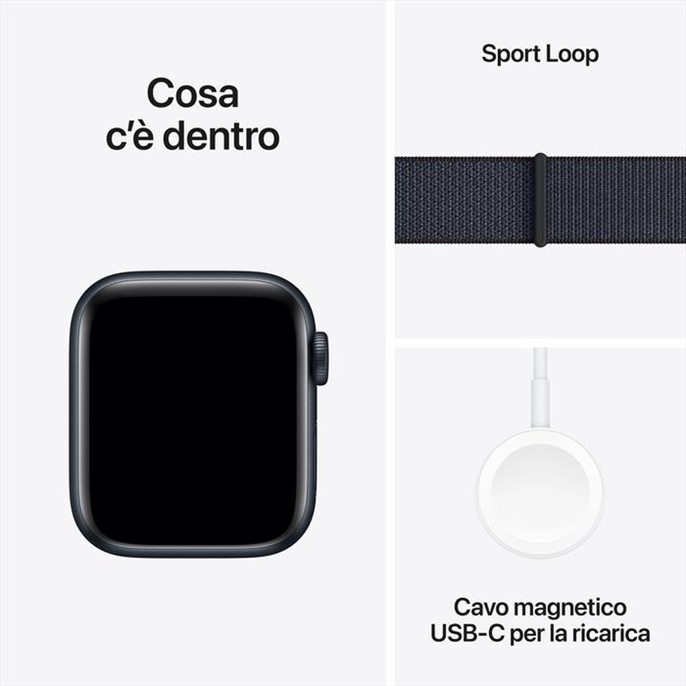 Immagine del prodotto APPLE - Watch SE GPS + Cellular 40mm Cassa Alluminio-Midnight - Sport Loop Ink