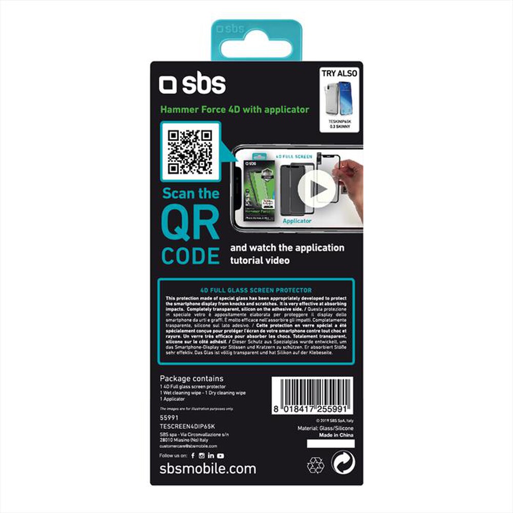 Immagine del prodotto SBS - TESCREEN4DIP65K-Nero